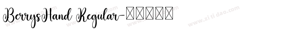 BerrysHand Regular字体转换